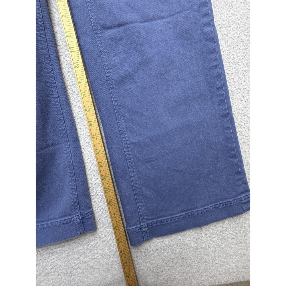 Everlane Pants Womens 2 Blue Wide Leg Cropped Twill Chino Stretch Pockets Casual - Picture 3 of 9